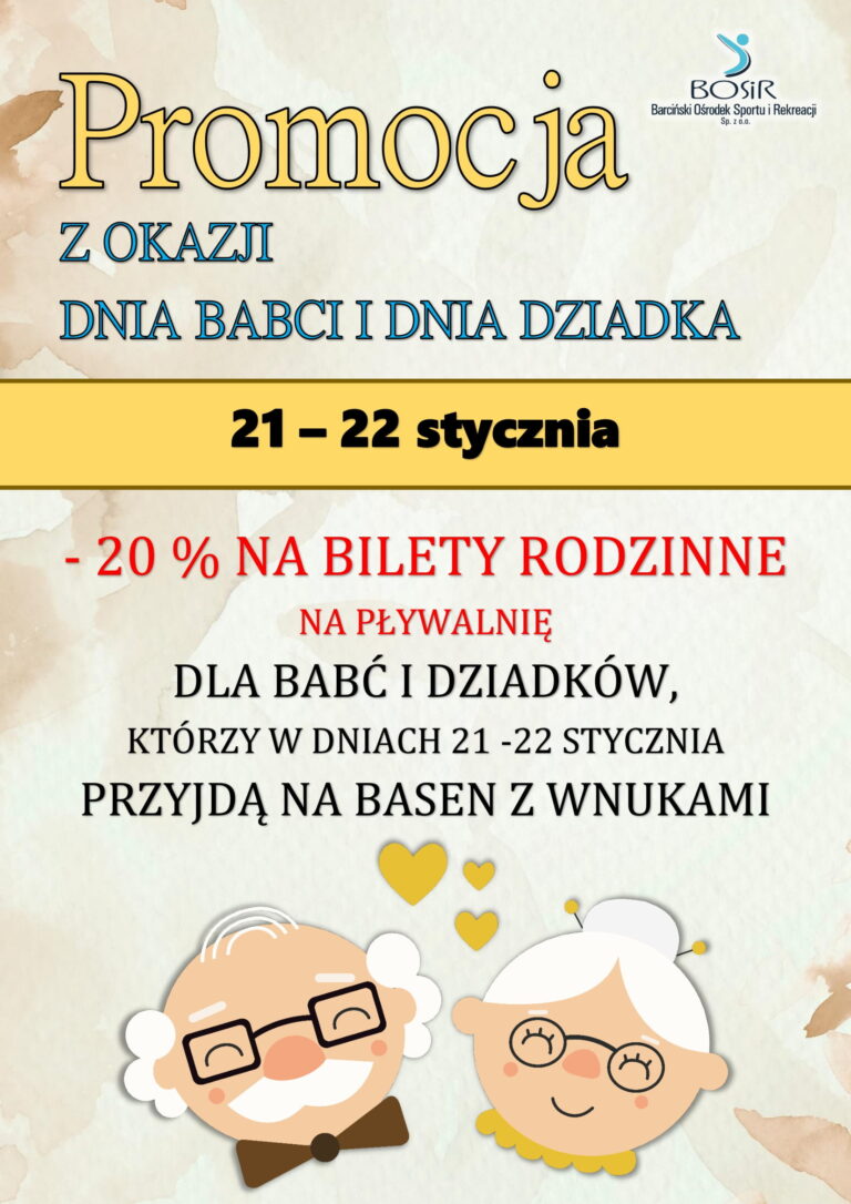 Read more about the article Promocja z okazji Dnia Babci i Dnia Dziadka