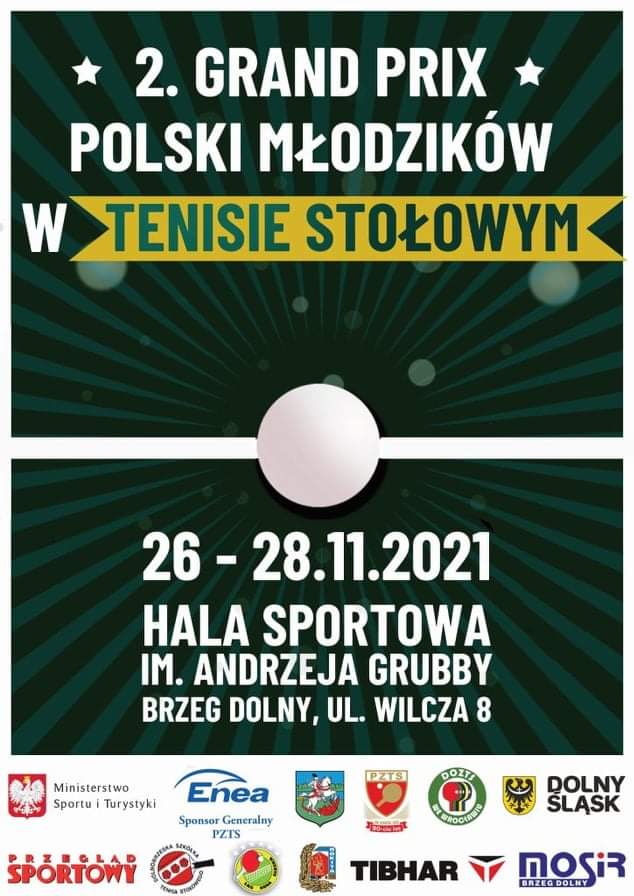 Read more about the article II GRAND PRIX POLSKI Młodzików i Młodziczek w tenisie stołowym 26-28.11.2021