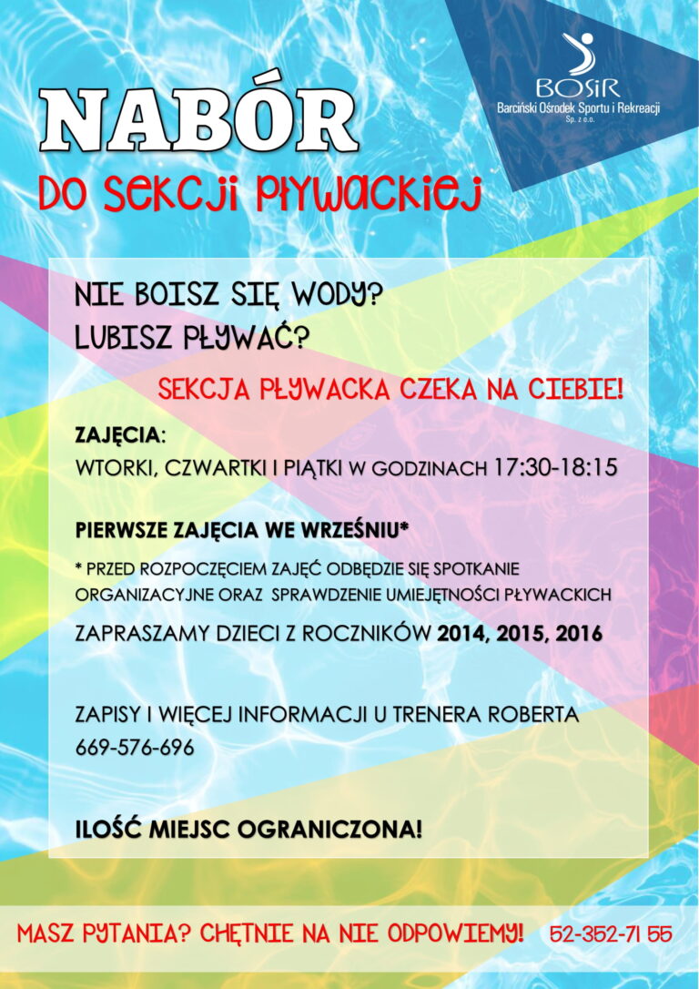 Read more about the article Ruszamy z naborami do sekcji pływackiej!