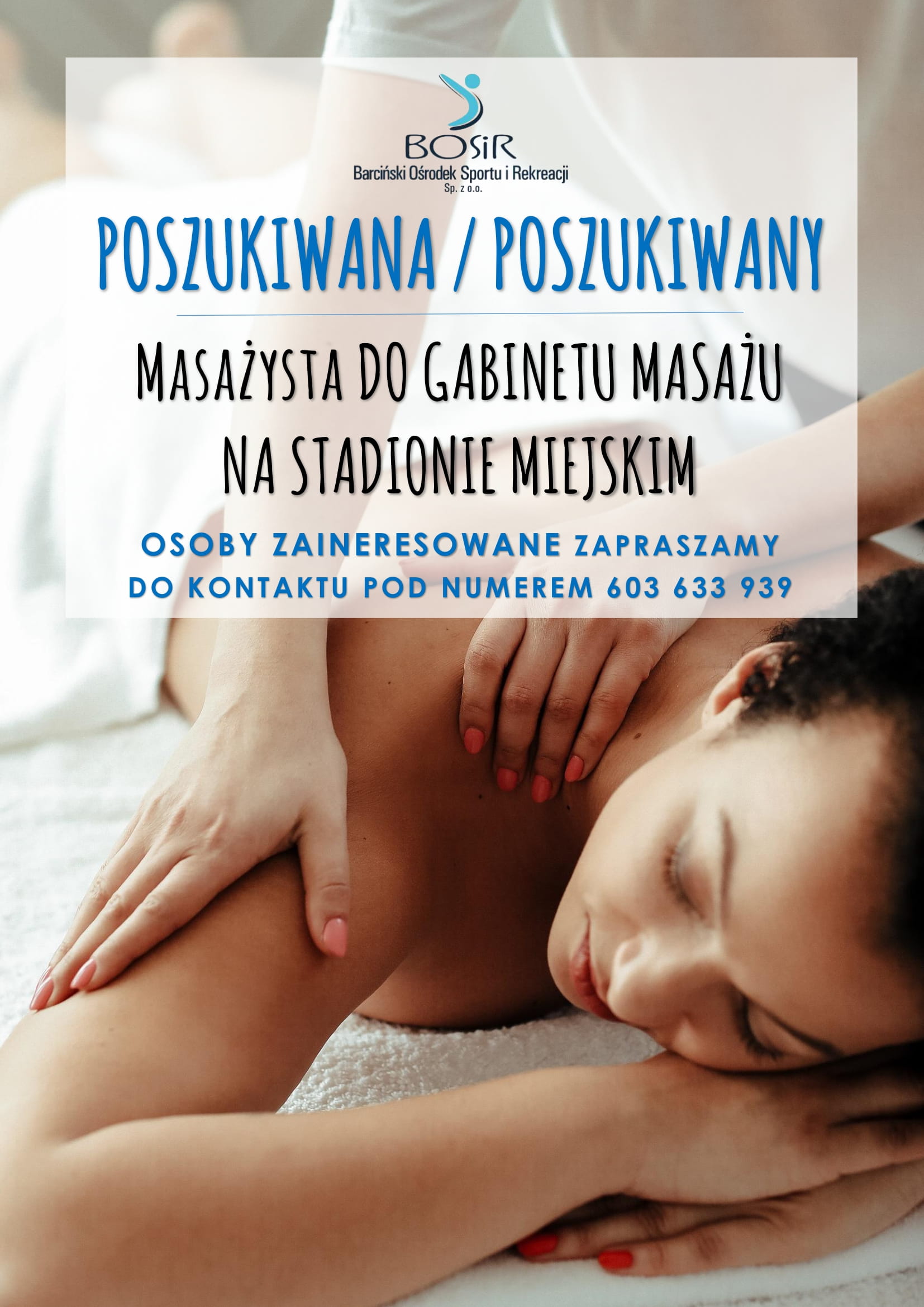 You are currently viewing Poszukiwana/ poszukiwany masażysta!